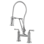 Brizo ROOK® Articulating Bridge Faucet with Finished Hose in Chrome 