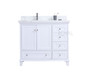 Royal Keyes 40 inch White Offset Left Sink Bathroom Vanity