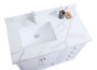 Royal Keyes 40 inch White Offset Left Sink Bathroom Vanity