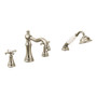 Moen Polished Nickel Two-Handle Diverter Roman Tub Faucet Includes Hand Shower