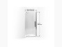 Kohler Purist® Pivot shower door, 72-1/4" H x 36-1/4 - 38-3/4" W, with 3/8" in Crystal Clear glass with Anodized Brushed Bronze frame