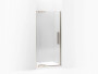 Kohler Purist® Pivot shower door, 72-1/4" H x 36-1/4 - 38-3/4" W, with 1/2" in Crystal Clear glass with Anodized Brushed Bronze frame