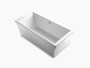 Kohler Stargaze®72" x 36" freestanding bath with fluted shroud and center drain in White 