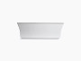 Kohler Stargaze®72" x 36" freestanding bath with fluted shroud and center drain in White 