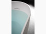 Kohler Abrazo®66" x 32" freestanding bath with center toe-tap drain in White 