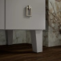 Kohler Poplin®36" bathroom vanity cabinet with legs, 1 door and 3 drawers on right inMohair Grey 