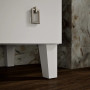 Kohler Poplin®24" bathroom vanity cabinet with legs, 2 doors and 1 drawer in Linen White