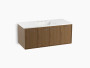 Kohler Jute®48 inch wall-hung bathroom vanity cabinet with 2 doors and 2 drawers in Walnut Flax  