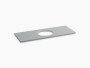 Kohler Solid/Expressions®61" vanity-top with single Verticyl® oval cutout in Ice Grey Expressions