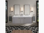 Kohler Solid/Expressions®61" vanity-top with double Verticyl® rectangular cutout in White Expressions 