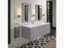 Kohler Solid/Expressions®61" vanity-top with double Verticyl® rectangular cutout in Almond Expressions