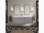 Kohler Solid/Expressions®61" vanity-top with double Verticyl® rectangular cutout in Ice Grey Expressions