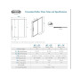 Jacuzzi 76" High x 60" Wide Sliding Semi-Frameless Shower Door with Clear Glass in Chrome