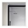 Jacuzzi 76" High x 60" Wide Sliding Semi-Frameless Shower Door with Clear Glass in Matte Black 