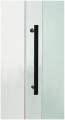 Jacuzzi 76" High x 60" Wide Sliding Semi-Frameless Shower Door with Clear Glass in Matte Black 