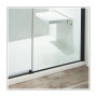 Jacuzzi 76" High x 60" Wide Sliding Semi-Frameless Shower Door with Clear Glass in Matte Black 