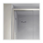 Jacuzzi 76" High x 48" Wide Sliding Semi-Frameless Shower Door with Clear Glass in Chrome