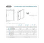 Jacuzzi 76" High x 48" Wide Sliding Semi-Frameless Shower Door with Clear Glass in Chrome