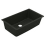 Moen Granite Series 33 X 18.5 X 9.5 Granite Granite Single Bowl Sink in Black 