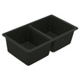 Moen Granite Series 33 X 18.5 X 9.5 Granite Granite Double Bowl Sink in black 