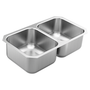 Moen 1800 Series 31-3/4"X18-1/4" Stainless Steel 18 Gauge Double Bowl Sink 