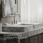Kohler Purist®Widespread bathroom sink faucet with low lever handles and low gooseneck spout in Vibrant Brushed Nickel