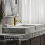 Kohler Purist®Single-handle bathroom sink faucet with straight lever handle in Vibrant Brushed Moderne Brass