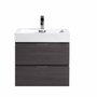 Royal Blizz 24 inch Wall Mount Gray Oak Modern Bathroom Vanity