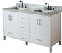 Royal Ultra 72 inch White Double Sink Bathroom Vanity  