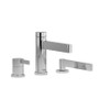 Riobel Paradox 3-Piece Deck-Mount Tub Filler with Hand Shower Chrome