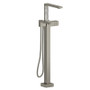 Riobel Reflet 2-Way Type T (Thermostatic) Coaxial Floor-Mount Tub Filler with Hand Shower Brushed Nickel