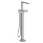 Riobel Reflet 2-Way Type T (Thermostatic) Coaxial Floor-Mount Tub Filler with Hand Shower Chrome