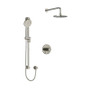 Riobel Riu Type T/P 1/2" Coaxial 2-Way System with Hand Shower and Shower Head Brushed Nickel