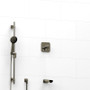 Riobel Salome Type T/P (Thermostatic/Pressure Balance) 1/2" Coaxial 3-Way System with Hand Shower Rail, Shower Head and Spout Polished Nickel