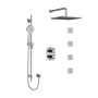 Riobel Salome Type T/P (Thermostatic/Pressure Balance) 3/4" Double Coaxial System with Hand Shower Rail, 4 Body Jets and Shower Head Chrome