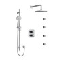 Riobel Salome Type T/P (Thermostatic/Pressure Balance) Double Coaxial System with Hand Shower Rail, 4 Body Jets and Shower Head Chrome