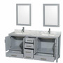 Royal Key West  Collection 65 inch Gray Double Sink Bathroom Vanity 