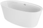 Jacuzzi Amalia 59" Free Standing Acrylic Soaking Tub with Center Drain, Pop-Up Drain Assembly and Overflow in White 