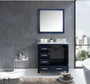 Royal  Hollywood 40 inch Navy Off-set Right Bathroom Vanity with Quartz Top 