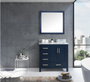Royal  Hollywood 40 inch Navy Off-set Right Bathroom Vanity with Quartz Top 