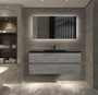 Royal Edi 48" Grey / Black Top Wall Mounted Bathroom Vanity