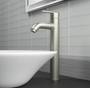 Royal Rondo series tall single handle bathroom faucet in brushed nickel