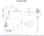 Premium Royal Sky Two-Way Shower System: Handheld, Rainfall, Chrome Finish, Modern Design