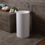 Royal Aroma Solid Surface Freestanding Pedestal Sink White