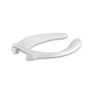 Kohler Stronghold Elongated ADA Open-Front Toilet Seat with Anti-Microbial Agent, Integrated Handle and Check Hinge