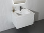 Royal Tropic 36 inch  Wall mount Modern  Vanity in Etched White  