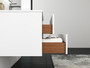 Royal Clearwater 36 inch White Wall-mount Bathroom Vanity with Pure White Quartz Top