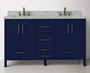 Royal Ultra 72 inch Blue Double Sink Bathroom Vanity  