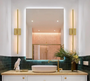 Crown Lighting Brushed Gold Bathroom Vanity Light Fixtures - 30 inch Rotatable Modern LED Vanity Lights for Bathroom with 3500K Warm Light Brushed Bathroom Wall Sconce Over Mirror