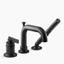 KOHLER Castia™ by Studio McGee Deck-mount bath faucet with handshower 1.75 gpm - Matte Black